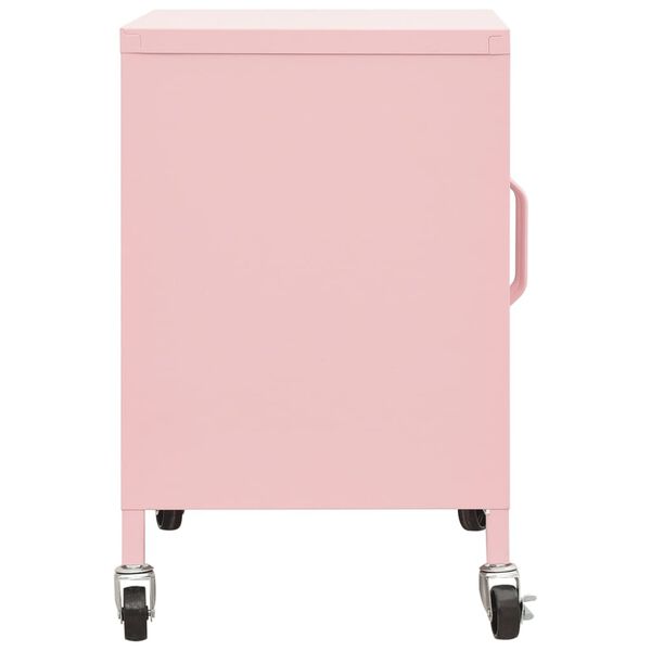 vidaXL Armoire de rangement Rose 60x35x56 cm Acier
