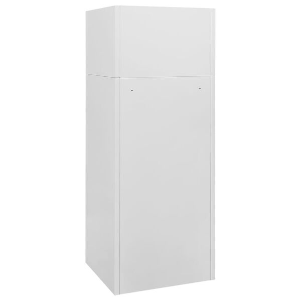 vidaXL Armoire &agrave; selles Gris clair 53x53x140 cm Acier