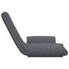 vidaXL Chaise pliable de sol Gris foncé Tissu
