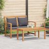 vidaXL Banc de jardin Naturel 110 x 64 x 76.5 cm Bois de teck solide