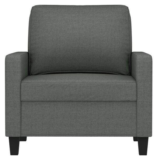 vidaXL Fauteuil Gris fonc&eacute; 60 cm Tissu