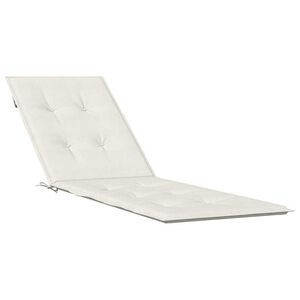 vidaXL Coussin de chaise longue cr&egrave;me m&eacute;lang&eacute; (75+105) x 50 x 4 cm