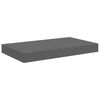 vidaXL &Eacute;tag&egrave;re murale flottante 2 pcs Gris brillant 40x23x3,8 cm MDF