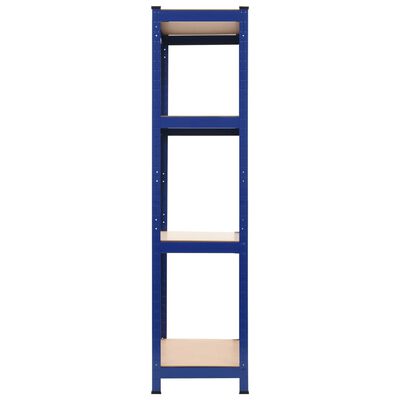 vidaXL Étagères de rangement 2 pcs Bleu 80x40x160 cm Acier et MDF