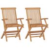 vidaXL Chaises pliables de jardin lot de 2 Bois de teck solide