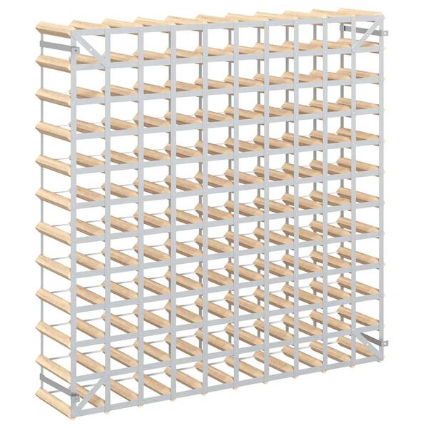 vidaXL Casier &agrave; bouteilles 120 bouteilles Pin&egrave;de solide