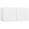 vidaXL Meuble TV suspendu Blanc 60x30x30 cm