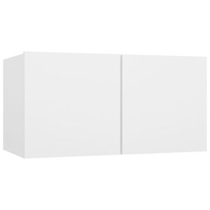 vidaXL Meuble TV suspendu Blanc 60x30x30 cm