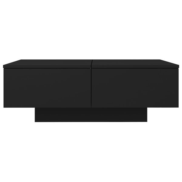 vidaXL Table basse Noir 90x60x31 cm Bois d’ingénierie