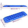 vidaXL Planches de traction 2 pc Bleu 106x30,5x7 cm Nylon