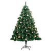 vidaXL Sapin de No&euml;l artificiel articul&eacute; 300 LED et boules 180 cm
