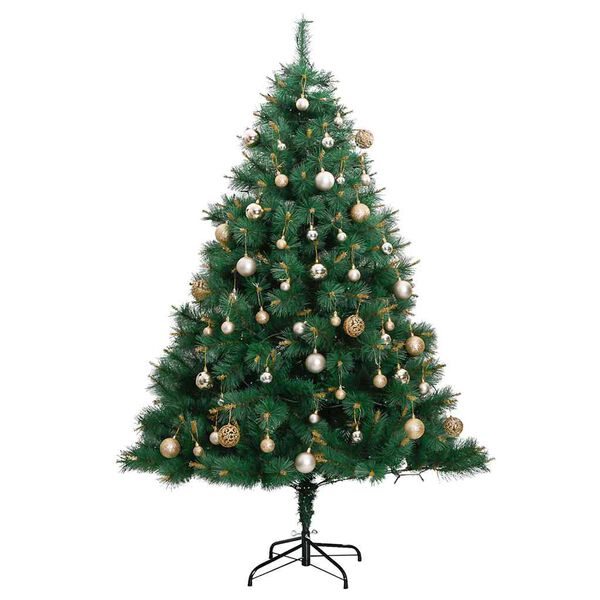 vidaXL Sapin de No&euml;l artificiel articul&eacute; 300 LED et boules 180 cm