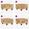 vidaXL Table basse Bois de manguier brut 70 x 70 x 40 cm