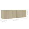 vidaXL Meubles TV 4 pcs Ch&ecirc;ne sonoma 100x30x30 cm Bois d'ing&eacute;nierie