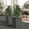 vidaXL Jardini&egrave;res 2 pcs noir 30x30x37 cm polypropyl&egrave;ne