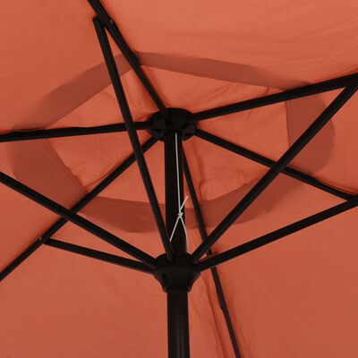 vidaXL Parasol Terre cuite 200x224 cm Aluminium