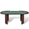 vidaXL Table de poker pour 10 joueurs avec espace de croupier Vert