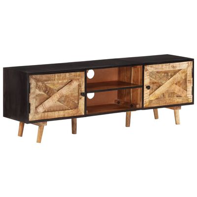 vidaXL Meuble TV 140x30x46 cm Bois de manguier brut et d'acacia massif