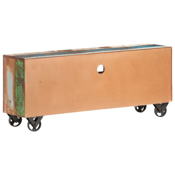 vidaXL Meuble TV 120x30x50 cm Bois de r&eacute;cup&eacute;ration solide