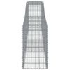 vidaXL Paniers &agrave; gabions arqu&eacute;s 15 pcs 400x50x80/100 cm Fer galvanis&eacute;