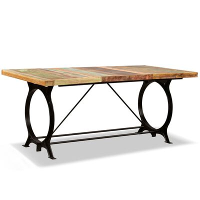 vidaXL Table de salle à manger Bois de récupération massif 180 cm