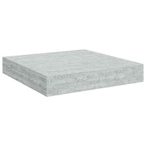 vidaXL &Eacute;tag&egrave;re murale flottante gris b&eacute;ton 23x23,5x3,8 cm MDF