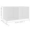 vidaXL Meuble TV blanc 72x35x36,5 cm bois d&rsquo;ing&eacute;nierie