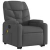 vidaXL Fauteuil inclinable de massage gris fonc&eacute; tissu