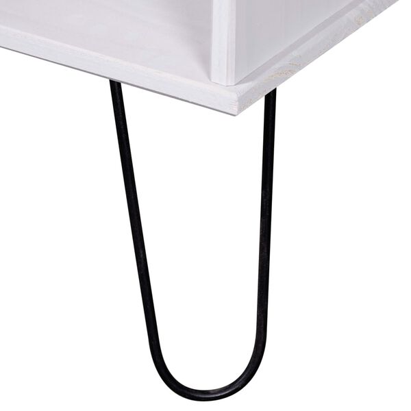 vidaXL Table basse New York blanc et naturel bois de pin massif