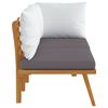 vidaXL Salon de jardin 2 pcs avec coussins Bois d'acacia solide