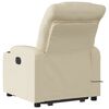 vidaXL Fauteuil inclinable de massage crème tissu