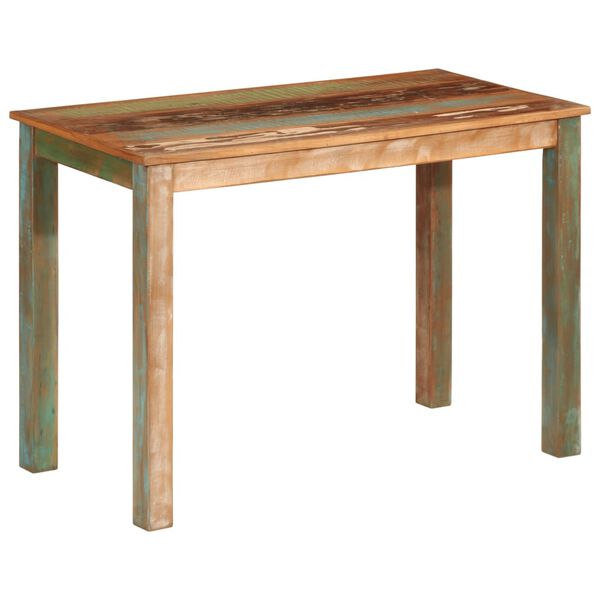 vidaXL Table de salle &agrave; manger 110x55x76cm Bois massif de r&eacute;cup&eacute;ration