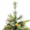 vidaXL Sapin de No&euml;l artificiel articul&eacute; avec pommes de pin 180 cm