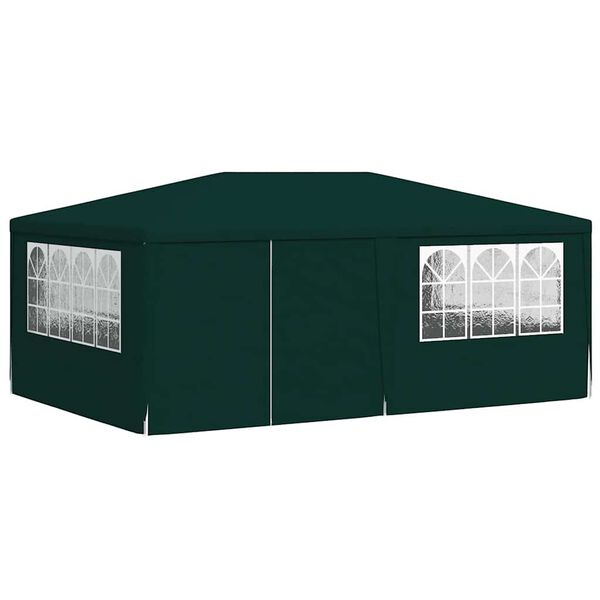 vidaXL Tente de r&eacute;ception avec parois lat&eacute;rales 4x6 m Vert 90 g/m&sup2;
