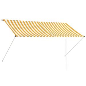 vidaXL Auvent r&eacute;tractable 250x150 cm Jaune et blanc