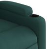 vidaXL Fauteuil inclinable de massage électrique vert foncé tissu