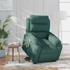 vidaXL Fauteuil inclinable de massage vert foncé tissu