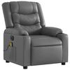 vidaXL Fauteuil inclinable de massage &eacute;lectrique gris similicuir