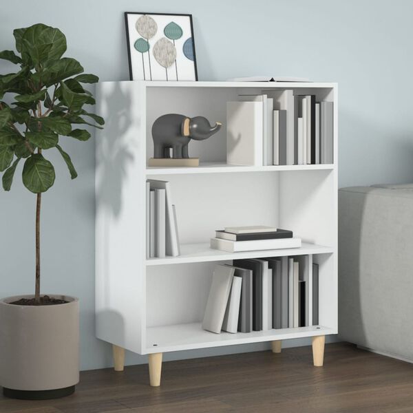 vidaXL Buffet Blanc brillant 69,5x32,5x90 cm Bois d'ingénierie