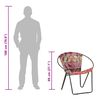 vidaXL Chaise ronde Chindi Multicolore Tissu