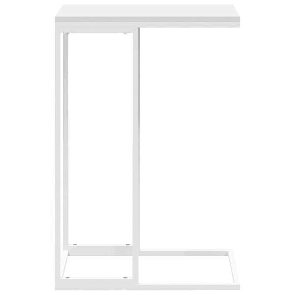 vidaXL Table d'appoint Blanc 40x30x59 cm Bois d'ing&eacute;nierie