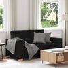 vidaXL Canapé 2 places Noir 120 cm Tissu