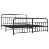 vidaXL Cadre de lit métal sans matelas avec pied de lit noir 193x203cm