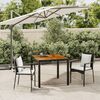 vidaXL Ensemble &agrave; manger de jardin avec coussins 3 pcs Noir