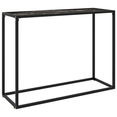 vidaXL Table console Noir 100x35x75 cm Verre trempé