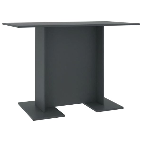 vidaXL Table de salle &agrave; manger Gris 110 x 60 x 75 cm Agglom&eacute;r&eacute;