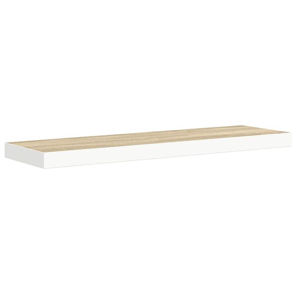 vidaXL &Eacute;tag&egrave;re flottante murale ch&ecirc;ne et blanc 80x23,5x3,8 cm MDF