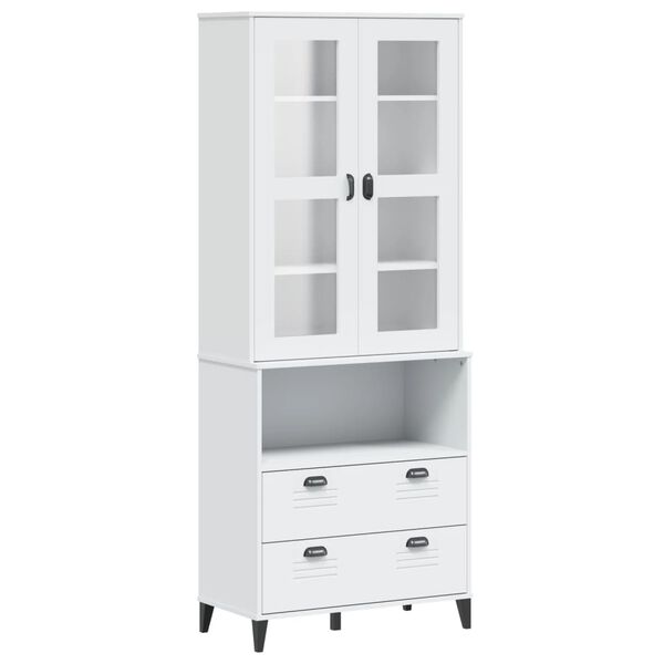 vidaXL Buffet VIKEN blanc 80x40x200 cm bois massif de pin