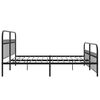 vidaXL Cadre de lit m&eacute;tal sans matelas avec pied de lit noir 193x203cm