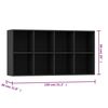 vidaXL Biblioth&egrave;que/Buffet Noir 66x30x130 cm Bois d'ing&eacute;nierie